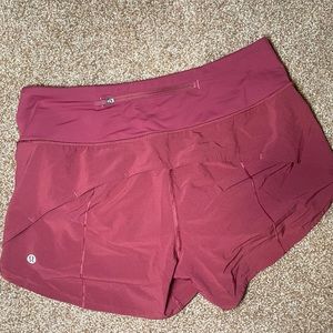Lululemon speed up 4” short CHIANTI